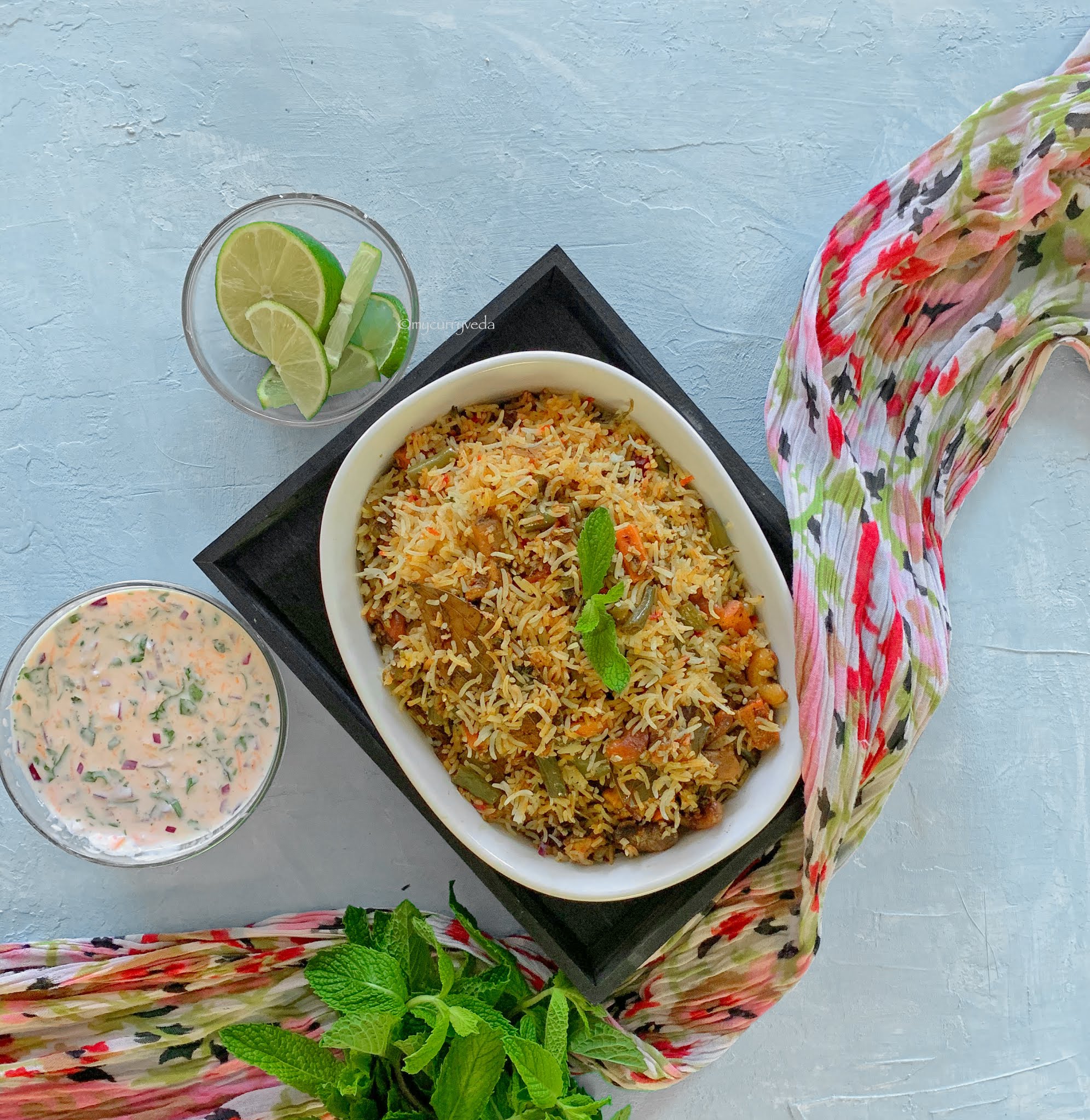 HYDERABADI VEG DUM BIRYANI - Mycurryveda